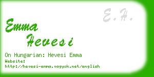 emma hevesi business card